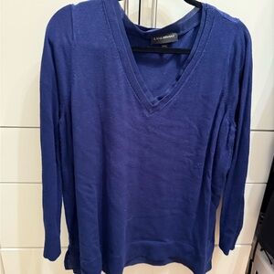 Lane Bryant Deep Blue Knit Top